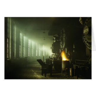 Cartão Locomotivas na Roundhouse