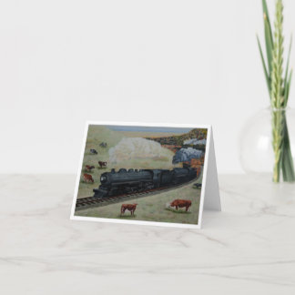 Cartão Locomotive by Jim Ivey--Blank Notecard
