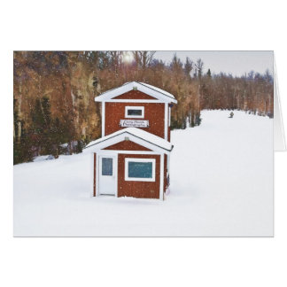 Cartão Lodge de Esqui de inverno