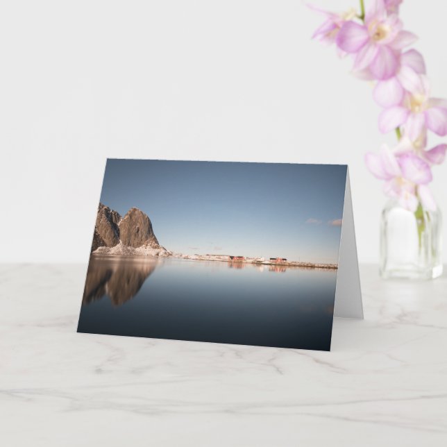 Cartão Lofoten Islands Norway Landscape Card (Orquídea)