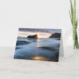 Cartão Lofoten Norway Midnight Sun