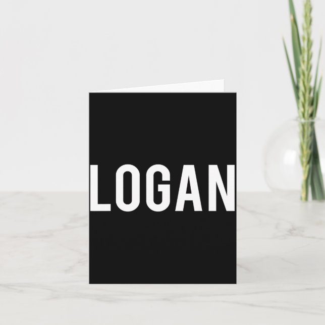 Cartão Logan - Cool New Funny Name Fan Gift Tee  (Frente)