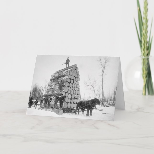 Cartão Loggers At Work, 1890 (Frente)