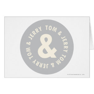 Cartão Logotipo 1 do Tom e do Jerry Round