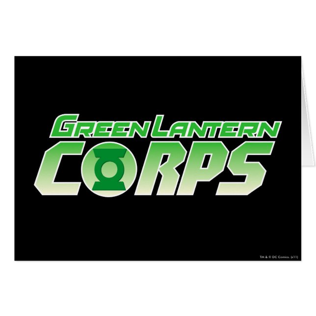 Cartão Logotipo 2 da Gren Lantern Corps (Frente Horizontal)