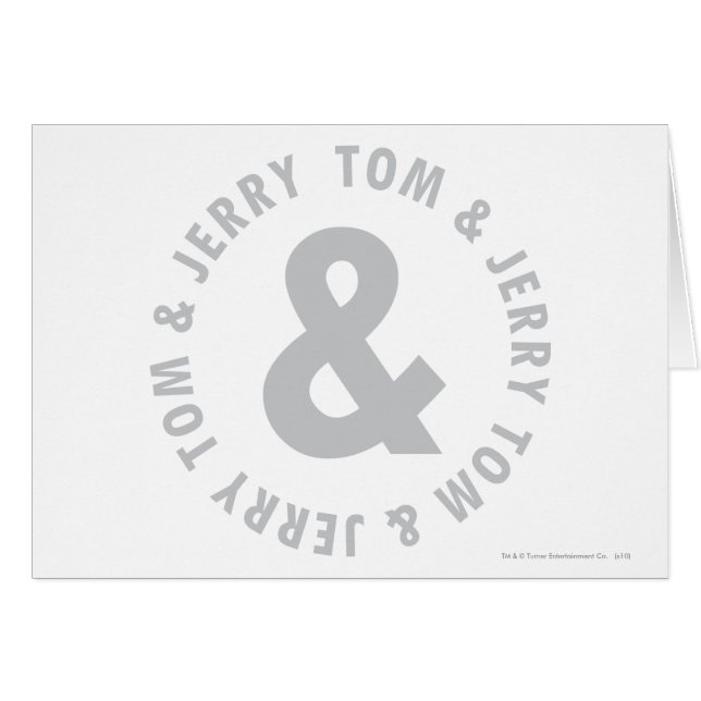 Cartão Logotipo 2 do Tom e do Jerry Round (Frente Horizontal)
