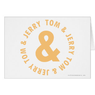 Cartão Logotipo 6 do Tom e do Jerry Round