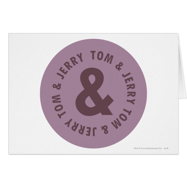 Cartão Logotipo 7 do Tom e do Jerry Round (Frente Horizontal)