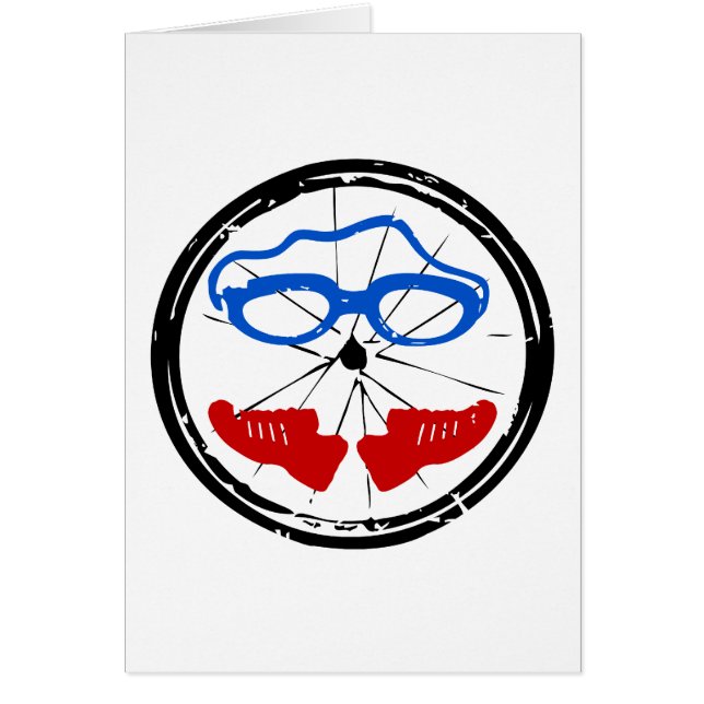 Cartão Logotipo artístico legal Triathlon (Frente)