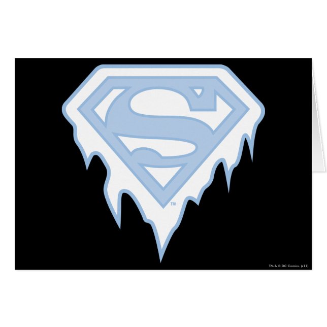 Cartão Logotipo azul da Supergirl (Frente Horizontal)
