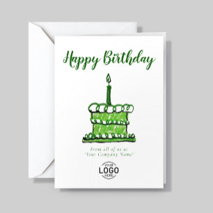 Cartão Logotipo Corporativo Simples Bolo de Aniversário c