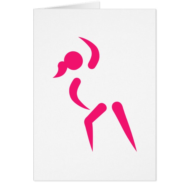 Cartão Logotipo da ginástica aeróbica (Frente)