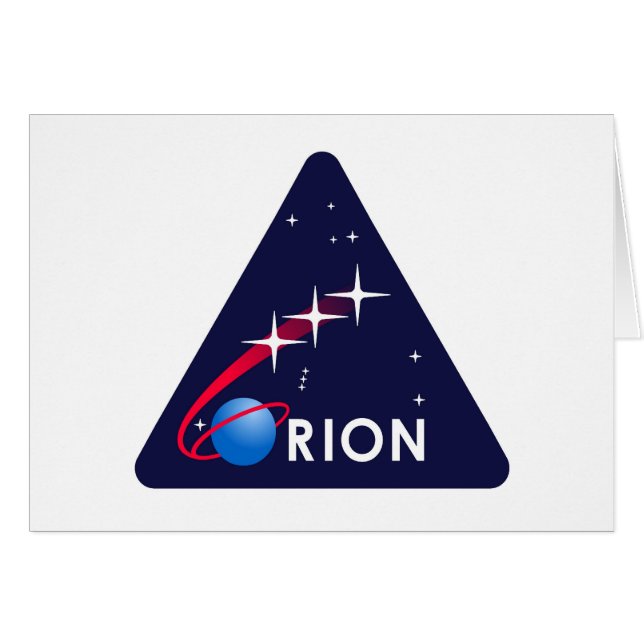 Cartão Logotipo da NASA Orion (Frente Horizontal)