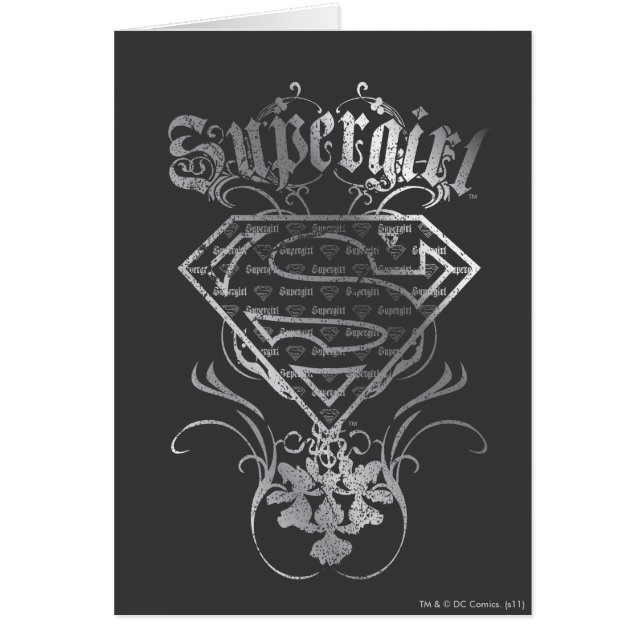 Cartão Logotipo da Supergirl Silver (Frente)