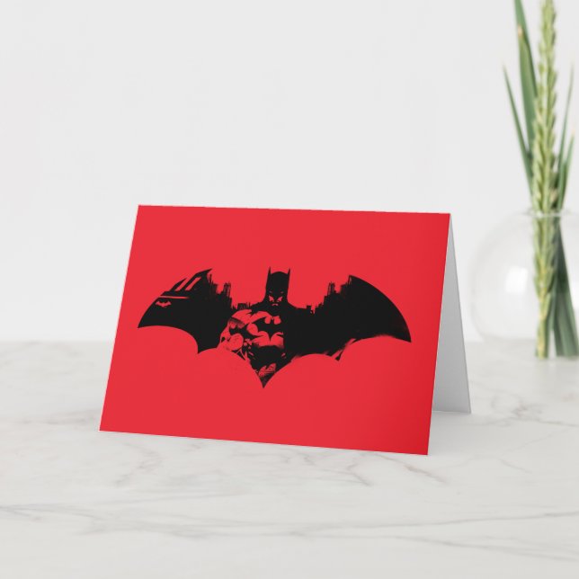 Cartão Logotipo de Bat Silhouette Batman e Gotham (Frente)