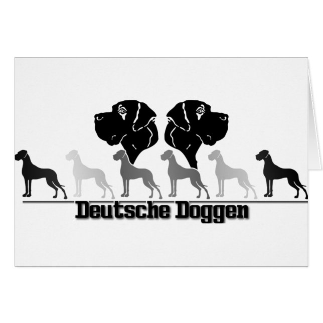 Cartão Logotipo de Dogue Preto Cinza (Frente Horizontal)