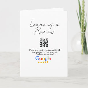 Cartão logotipo de revisão de negócios do Google Scan QR