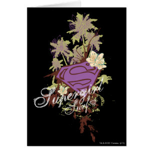 Cartão Logotipo de Surf da Supergirl