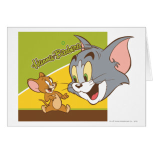 Cartão Logotipo de Tom e de Jerry Hanna Barbera
