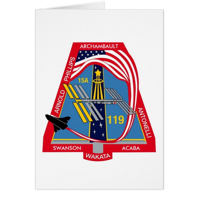 Cartão Logotipo de YOUR_NAME_HERE STS-119 (Frente)