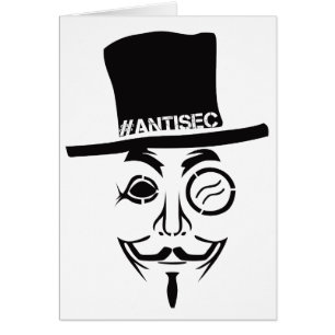 Cartão Logotipo do cabouqueiro de AntiSec AntiSecurity