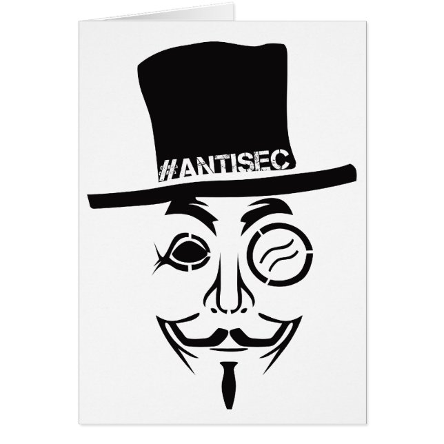 Cartão Logotipo do cabouqueiro de AntiSec AntiSecurity (Frente)
