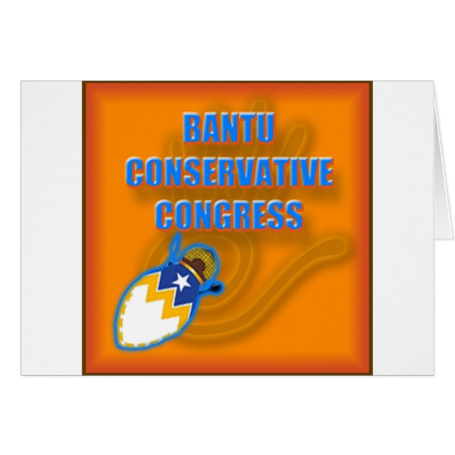 Cartão Logotipo do Congresso Conservador Bantu (Frente Horizontal)