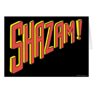 Cartão Logotipo do Shazam Vermelho/Amarelo
