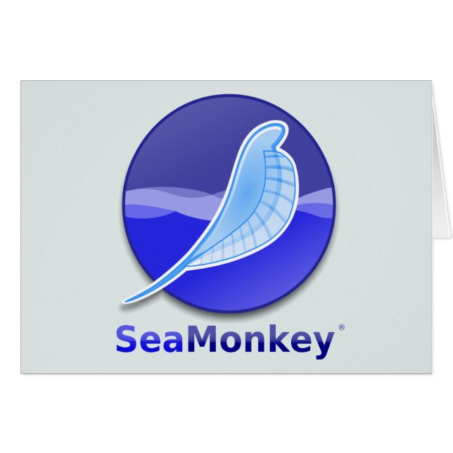 Cartão Logotipo do texto de SeaMonkey (Frente Horizontal)