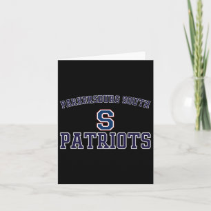 Cartão Logotipo dos Patriotas da Parkersburg South Varsit