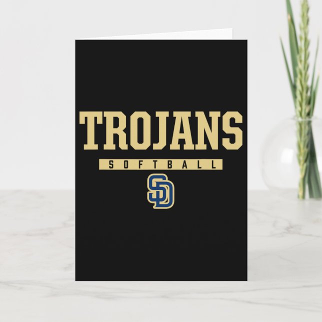 Cartão Logotipo dos Soddy-daisy Trojans Softll Hs  (Frente)