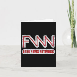 Cartão Logotipo Falso Rede de Notícias Falso Engraçado Pi