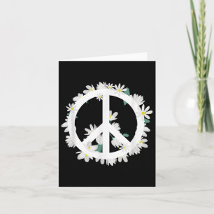 Cartão Logotipo Flor Anti-Guerra Disies Sinal de Paz