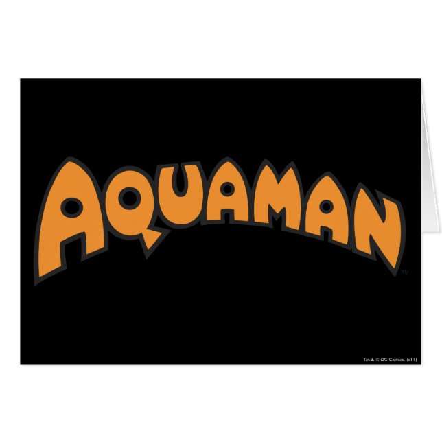 Cartão Logotipo Laranja Aquaman (Frente Horizontal)