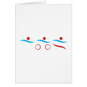 Cartão Logotipo legal moderno Triathlon