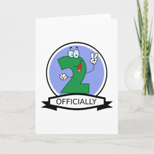 Cartão Logotipo Oficialmente 2 de Aniversário