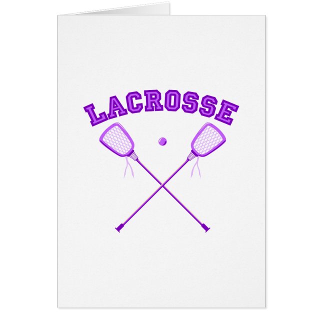 Cartão Logotipo roxo do Lacrosse (Frente)