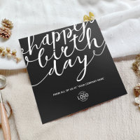 Logotipo Simples de White Script Preto para Empres