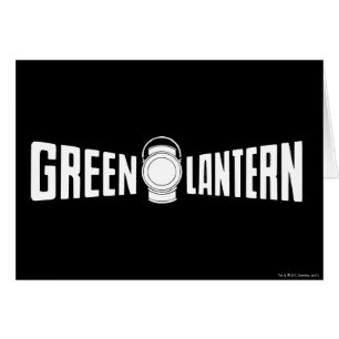 Cartão Logotipo verde 6 da lanterna