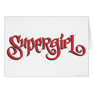 Cartão Logotipo vermelho da Supergirl