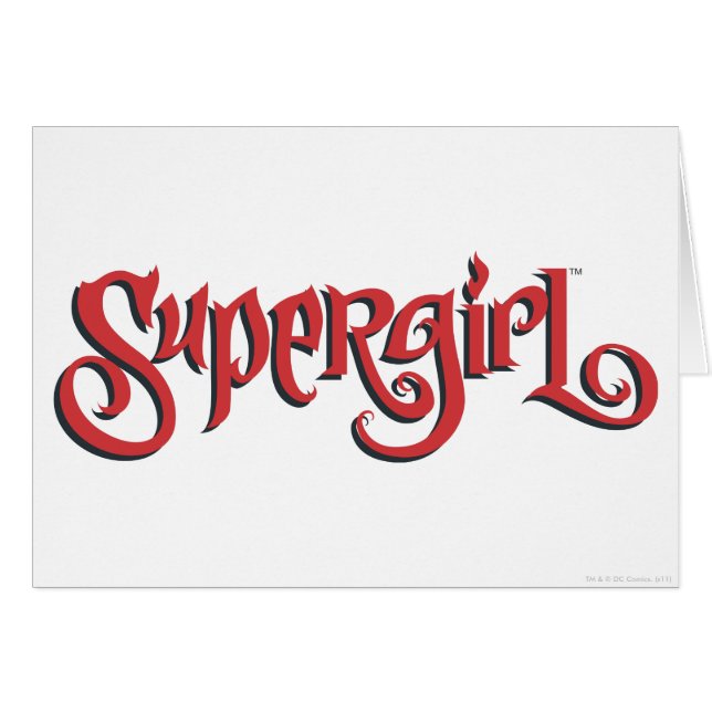Cartão Logotipo vermelho da Supergirl (Frente Horizontal)