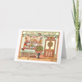 Cartão Loja de Antiguidades Dia de Ação de Graças