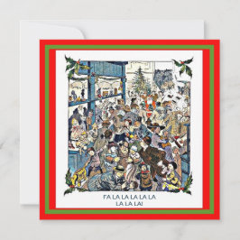 Cartão Loja de brinquedos engraçada Caos Natais vintages 