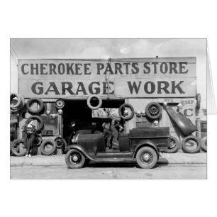 Cartão Loja de Peças Cherokee, 1936