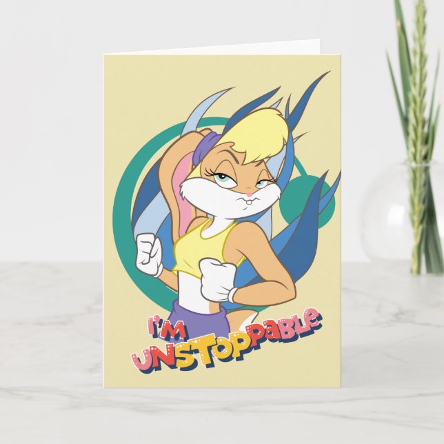 Cartão Lola Bunny "I'm Unstoppable" (Frente)