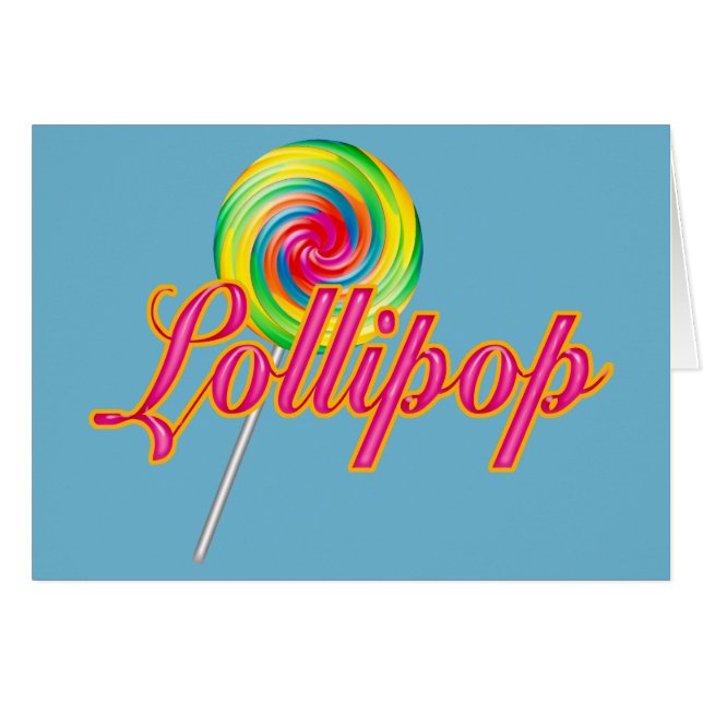 Cartão Lollipop (Frente Horizontal)