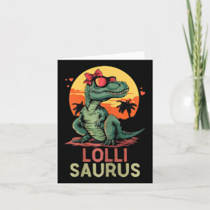 Cartão Lollisaurus Dino Dinossauro Lolli-saurus T-rex Eng