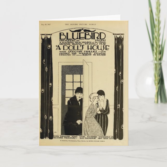 Cartão Lon Chaney Exhibitor Ad silent movie 1917 Ibsen (Frente)