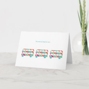 Cartão London Bus Colourful Greetings Card