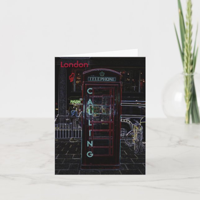 Cartão London Phone Booth Notecard (Frente)